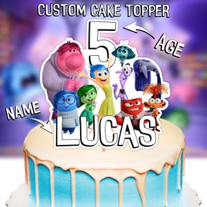INSIDE OUT Cake Topper, Inside Out Birthday Party, Cake Decor, Digital ...
