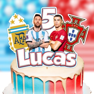 RONALDO und MESSI Torten Deko, CR7 Cake Topper, Torten Deko, Torten Deko, Torten Deko Geburtstag, Torten Deko, Cake Topper, Geburtstag Torten Deko