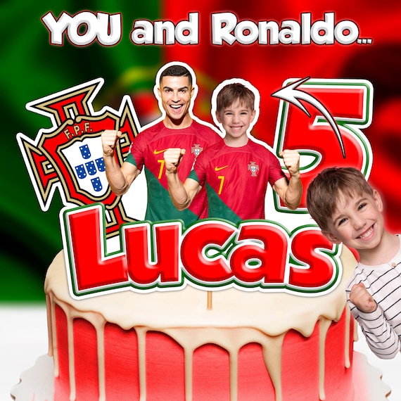Personalized Ronaldo Portugal Birthday Cake Topper (Digital File)