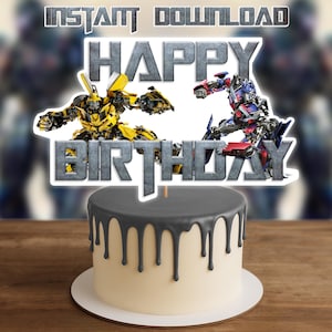 Robots Cake Topper, Optimus Cake Topper, Prime Cake Topper, Instant Download Cake Topper