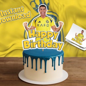 RONALDO 2025 Cake Topper, CR7 Cake Topper, Al-Nassr Cake Topper, Geburtstag Tortendeko, Geburtstag Torten Deko
