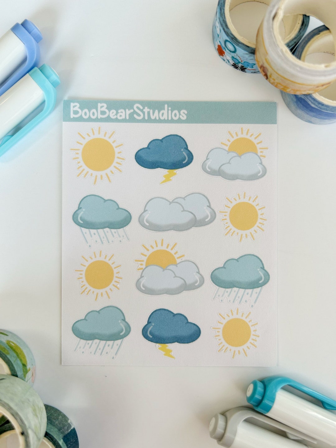 Weather Sticker Sheet - Etsy