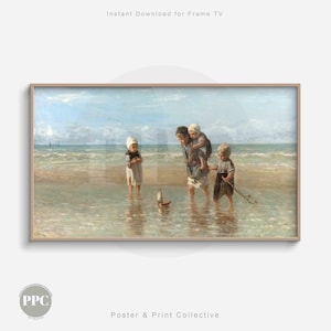 Children of the Sea | Jozef Israëls | Samsung Frame TV Art | 19th Century Art | Oil Painting | Frame TV Art | Vintage | Seascape Painting