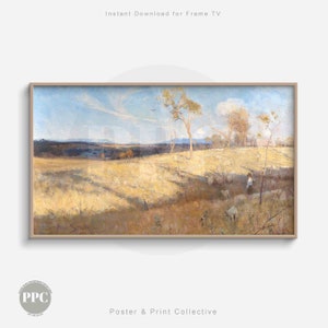 Samsung frame tv art landscape painting frame tv art countryside 19th century farmhouse art for living room frame tv countryside painting