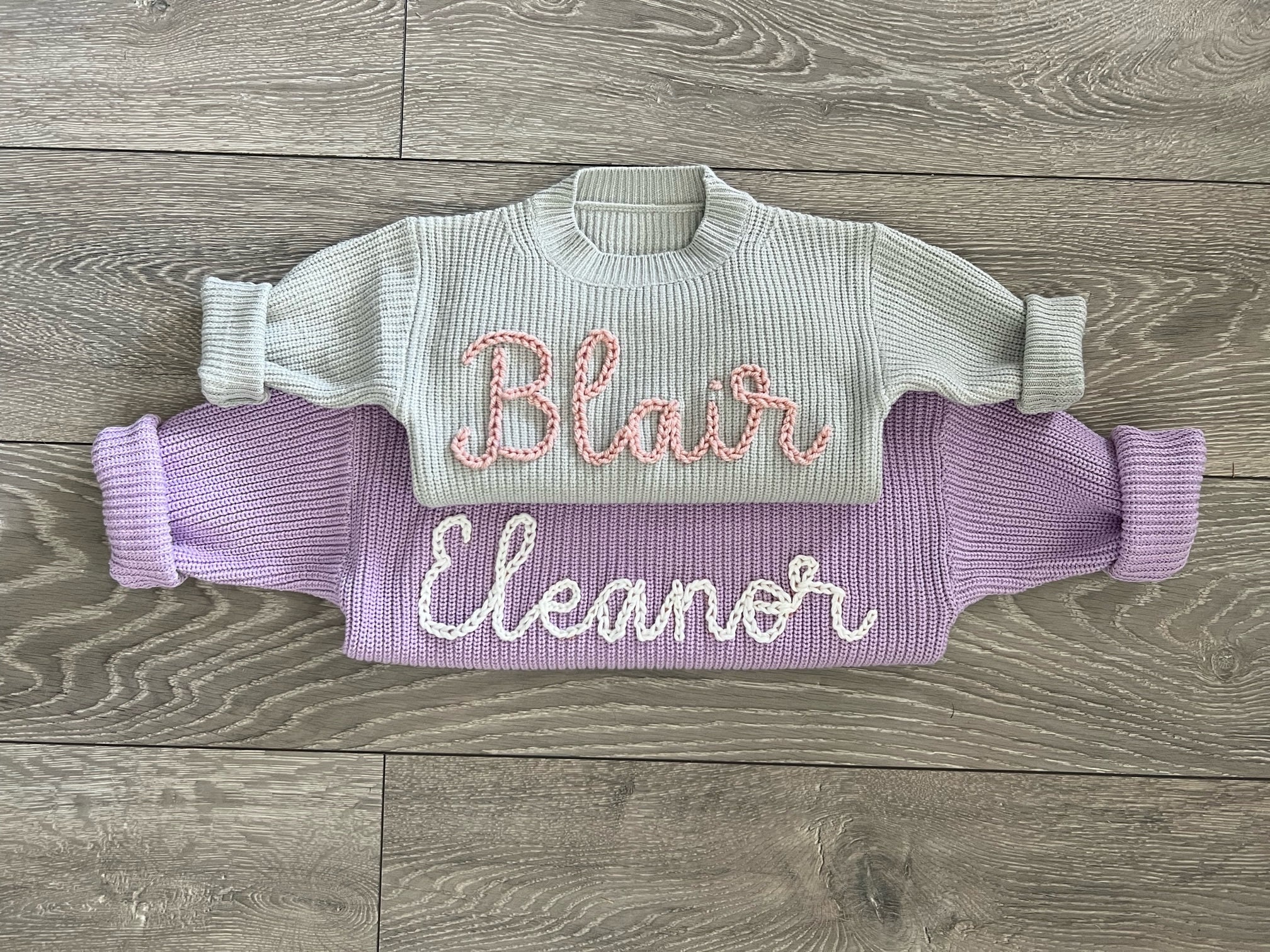 Personalized Knitted Name Sweater, Custom Name Sweater, Knit Name