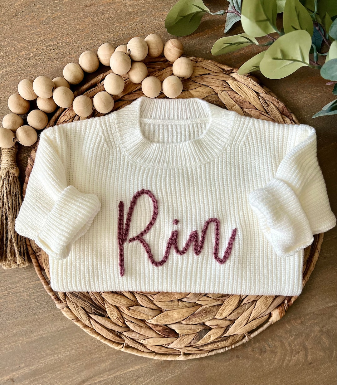 Personalized Knitted Name Sweater, Custom Name Sweater, Knit Name