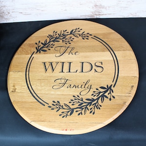 Barrel Head Lazy Susan, Barrel Head Serving Tray, Bourbon Barrel Lid, Personalized Tray, Whiskey Barrel Bourbon Barrel Decor,