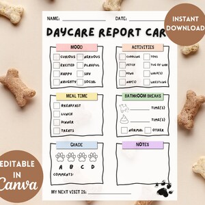 Personalisierbar Digital Doggy Daycare Report Card - Von Haustier-Profis, Für Haustier-Profis