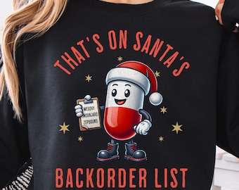 Apotheken-Techniker Weihnachten Sweatshirt, Apotheker-Rundhals, Geschenk für Apotheke Tech, Apotheken-Crew Weihnachtsbekleidung, neues Apotheker-Geschenk