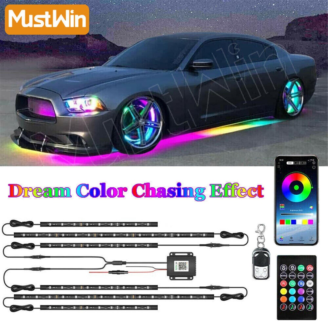 RGB Dreamcolor LED Car Underglow Lights Music Bluetooth APP Etsy