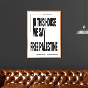 Free Palestine Poster Print Unframed Wall Art, Stop Bombing Gaza Action, Boycott Israel Protest Political Art Quote, End Occupation Genocide