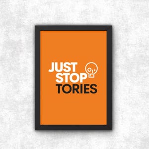 保守党をやめろ、A5 A4 A3 フレームなしポスタープリント、Woke Left グッズ、壁アート装飾、政治声明の引用、反保守党、英国総選挙