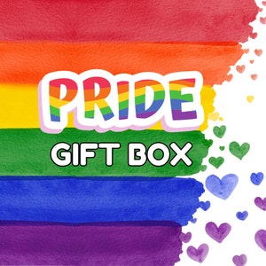 PRIDE Gift Box, LGBTQ+ Christmas Present, All LGBTQ+ Flags, Surprise Gift For Gay Lesbian Transgender Nonbinary Bisexual Pan Asexual & more