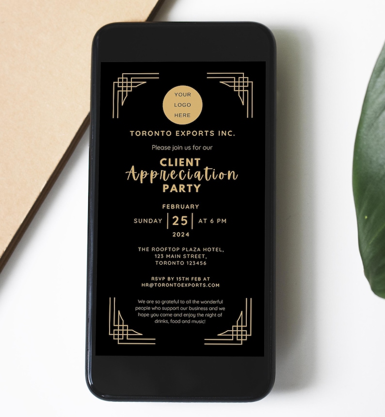 Client Invitation Business Event Invite Template Client Appreciation Party Invitation ...
