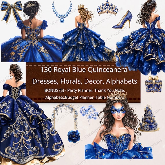130 Royal Blue Quinceanera Flowers Alphabets Clipart Digital Download PNG + BONUS Printables DIY Invitations Elements Flowers Princess Dress - Etsy 130 Royal Blue Quinceanera Flowers Alphabets Clipart Digital Download PNG + BONUS Printables DIY Invitations Elements Flowers Princess Dress - Etsy