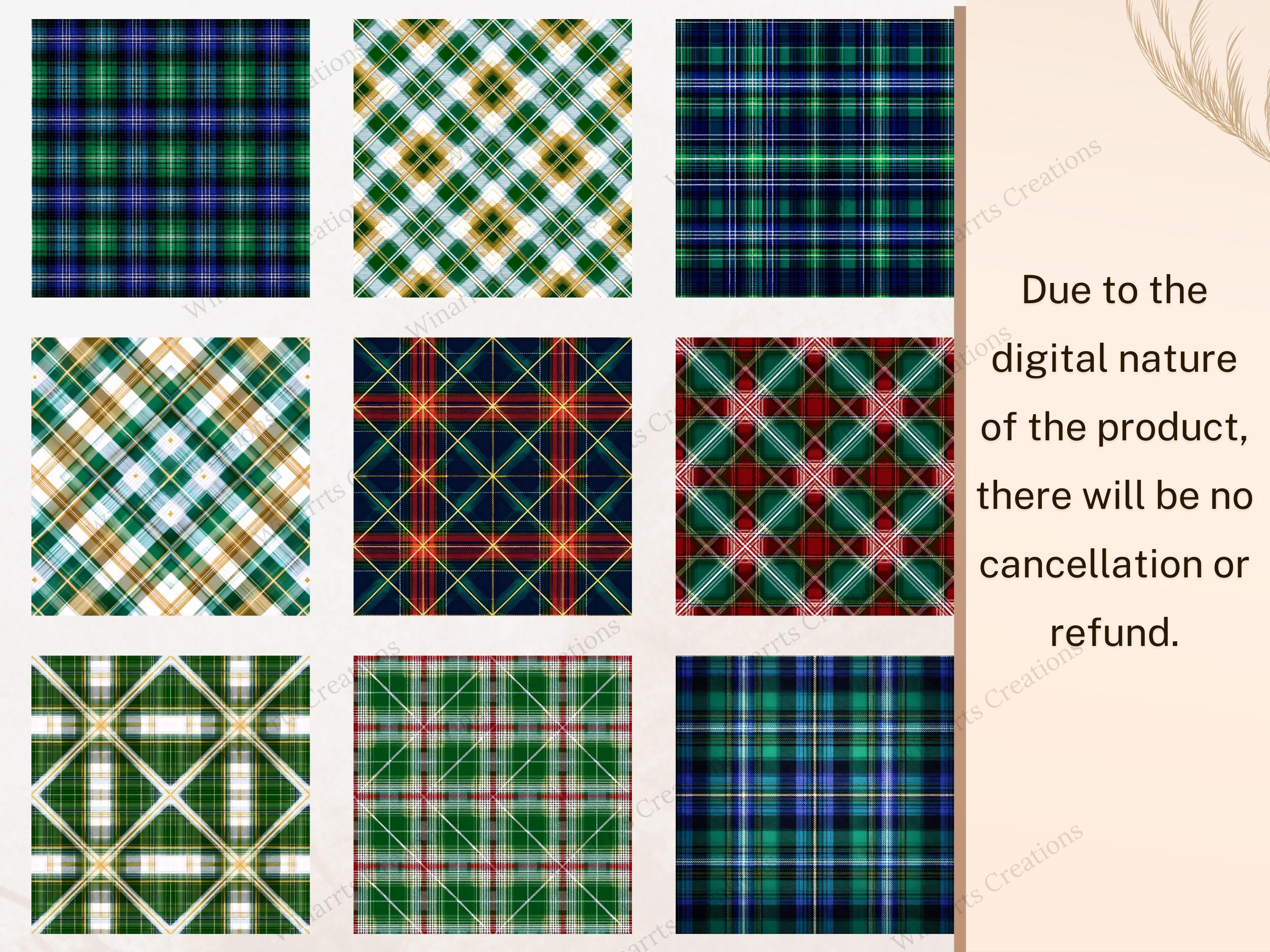 210 Tartan Digital Paper Plaid Pattern PNG Scottish Stewart Seamless ...
