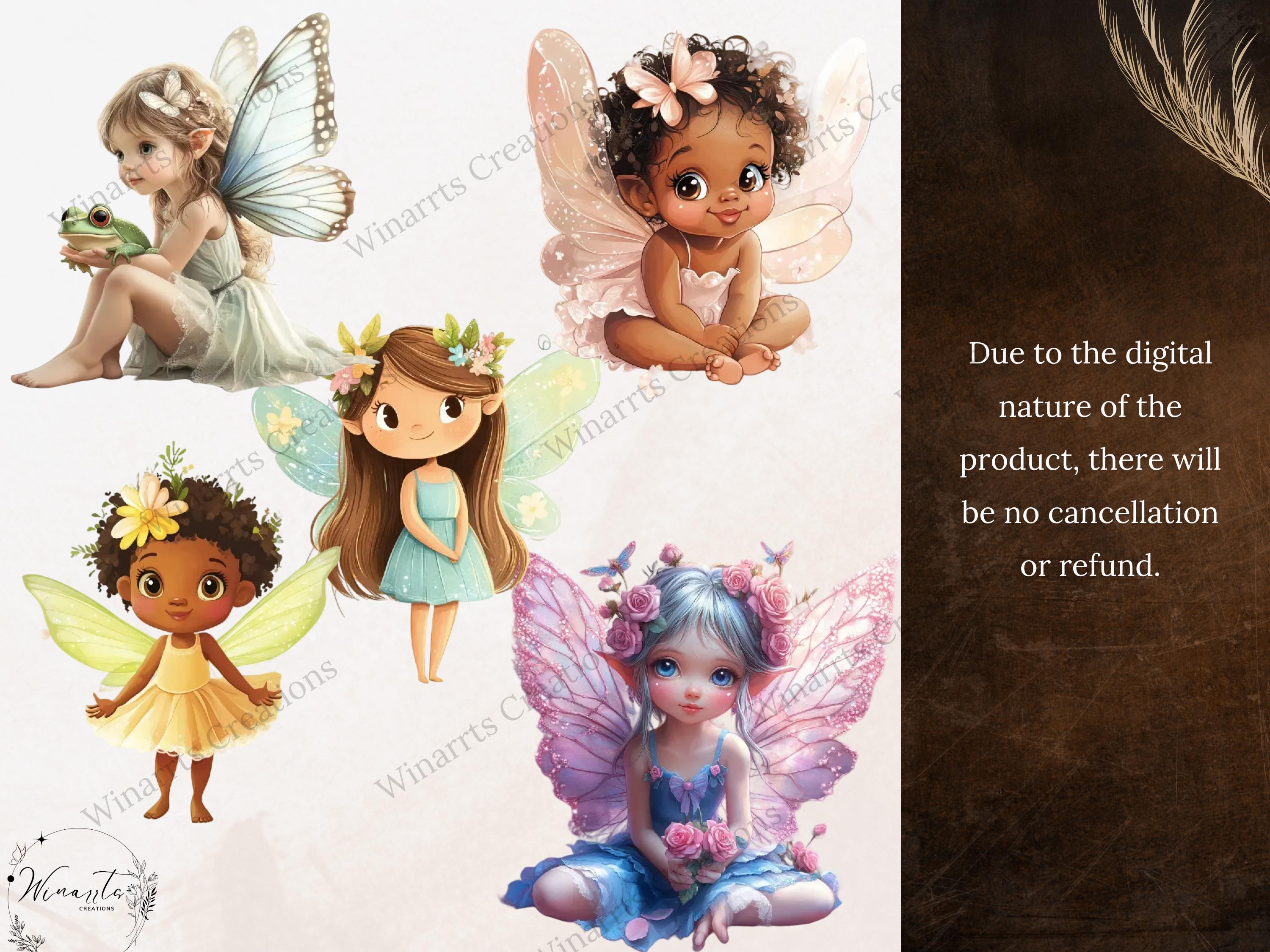65 Cute Baby Fairies Clipart Digital Download PNG Printable High ...