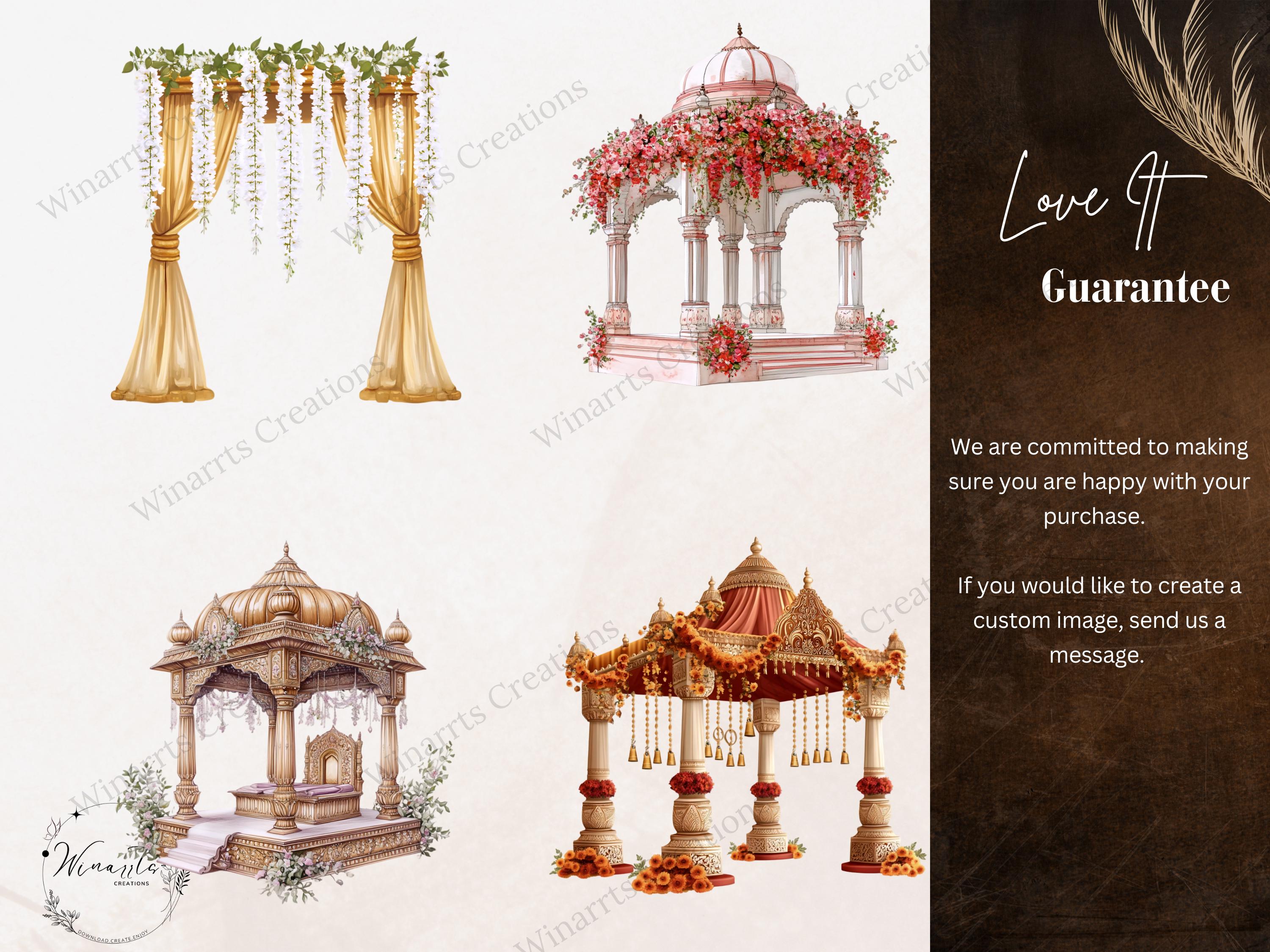 70 Mega Indian Wedding Mandap Clipart Desi Wedding Clipart Digital Download  PNG Printable High Quality Instant Download Illustration - Etsy, image size:3000x2250