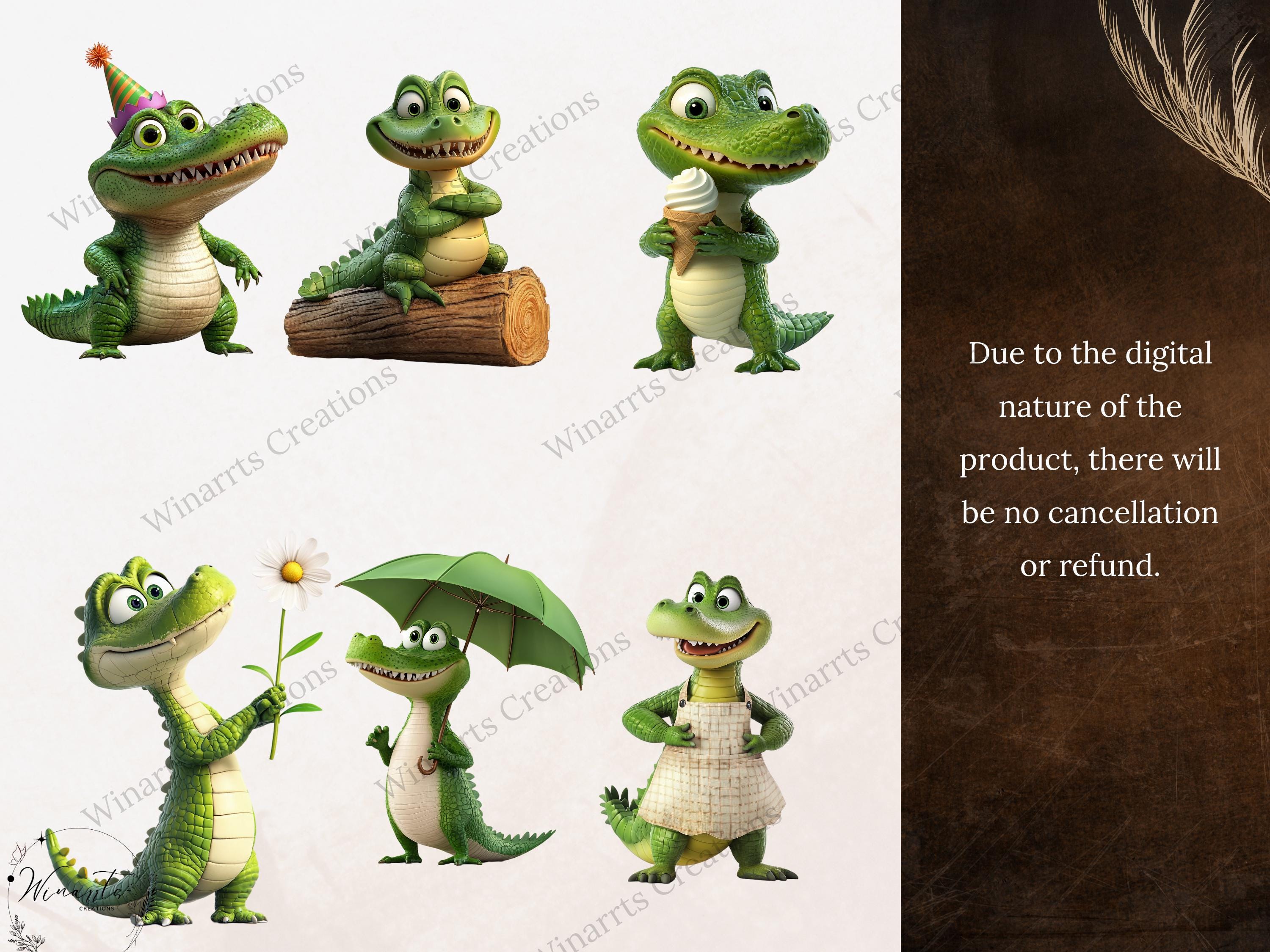 40 Alligator Clipart Digital Download PNG Printable High Quality ...