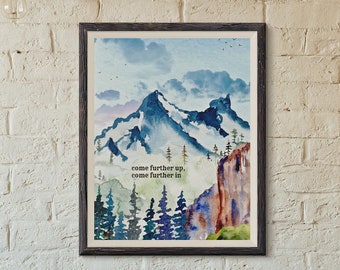 Narnia Watercolor Wall Prints, Narnia Decor, 5x7-- 24x36