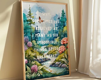 Alice in Wonderland Quote Print | Literary Wall Art