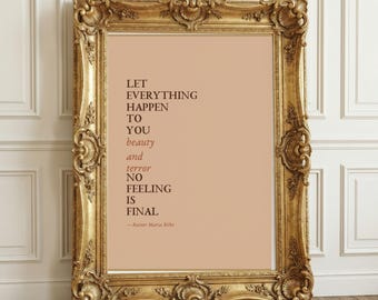 Rilke "Let Everything Happen" Print | Desert Tones Wall Art