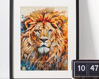 Aslan Lion Art Print | Narnia "Courage, Dear Heart" | Framed or Canvas
