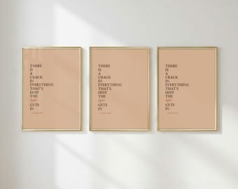 Leonard Cohen "There is a Crack in Everything" Print | Desert Tones Wall Art