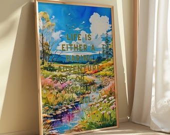Helen Keller Quote Print | Adventure Literary Wall Art