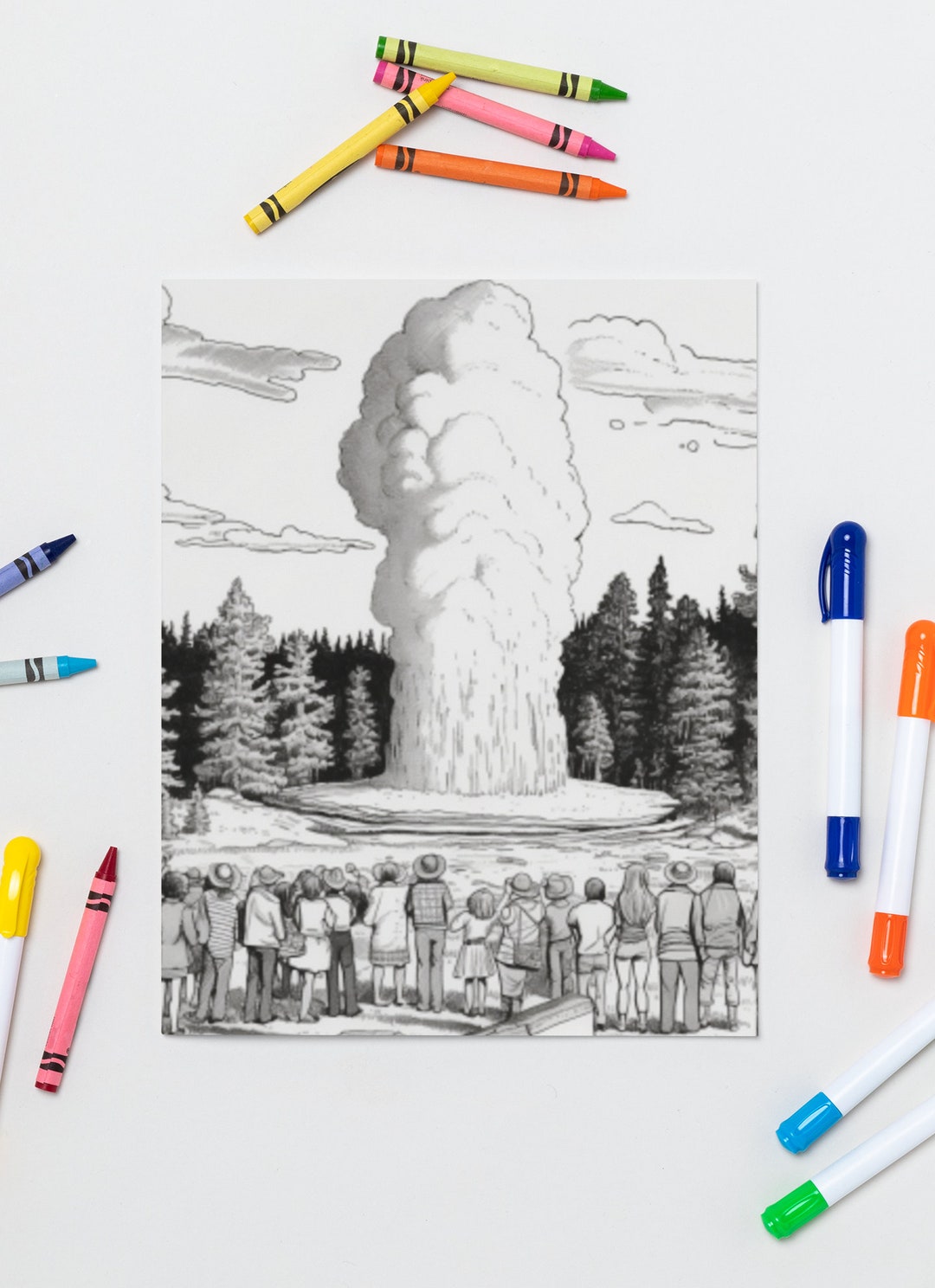 Children's Yellowstone Coloring Pages - Etsy