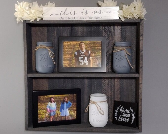 Photo inspiration: Handmade Home Storage Decor Reference: Handmade Reclaimed Wood 2 Tier Wall Shelf