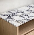Custom size | Calacatta Viola Polished Marble Slab | Nightstand Top, Marble Shelf, Radiator Top, Dresser Top