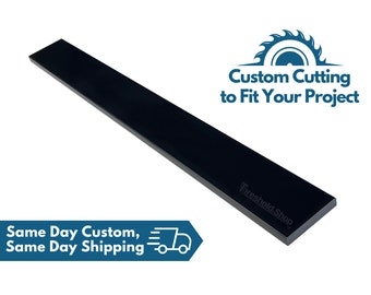 Custom Size | Shower Bench Super Black Engineered Marble | The
