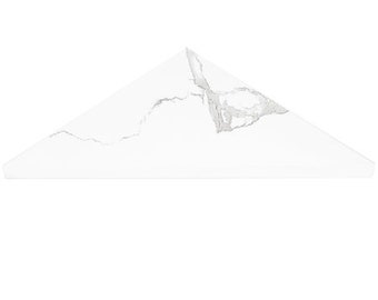 Calacatta Engineered Marble Triangle Shower Corner Seat