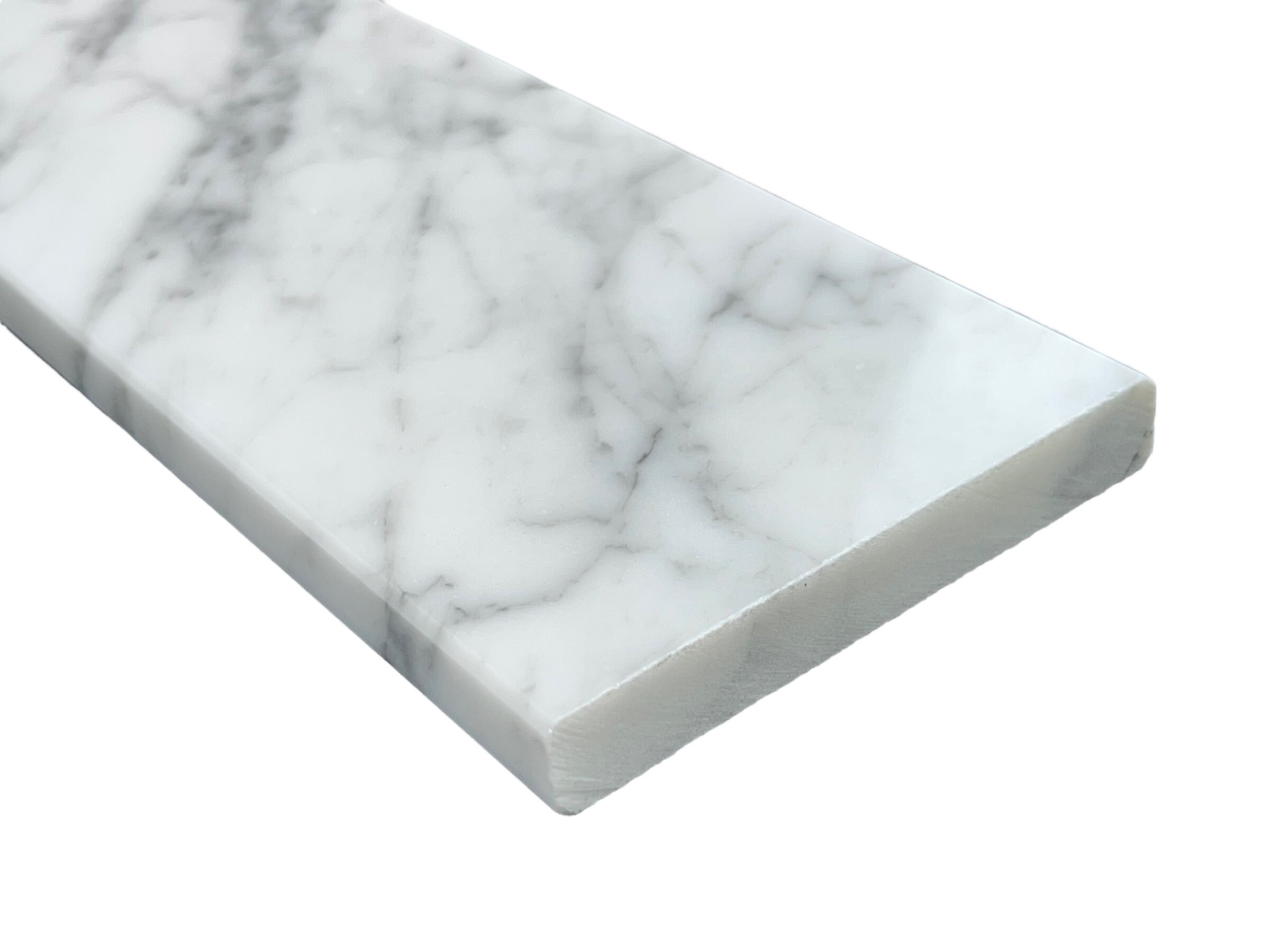 White Carrara Marble Threshold for Shower Curb, Window