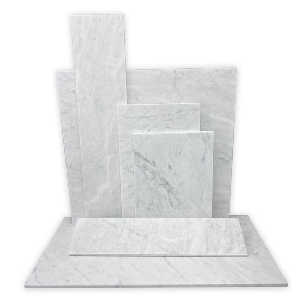 Choose your size | Custom Italian White Carrara Marble Slab.