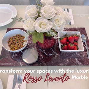 Custom size | Rosso Levanto Polished Marble | Night Stand Top, Marble Shelf, Radiator Top, Dresser Top, Coffe Table image 2