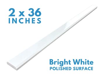 Threshold.Shop 2 x 36 inches | Double Beveled Engineered Marble Threshold for Floor Transitions