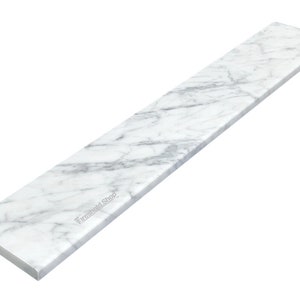 Threshold.Shop White Carrara Marble Threshold for Shower Curb, Window Sill, Floor Transitions, Jambs and Shelves | Custom Cut Lenght