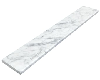 Threshold.Shop White Carrara Marble Threshold for Shower Curb, Window Sill, Floor Transitions, Jambs and Shelves | Custom Cut Lenght