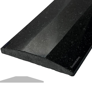 Threshold.Shop | 4x36 | Double Hollywood Absolute Black Polished Granite Threshold for Floor Transitions | Custom Cut Lenght