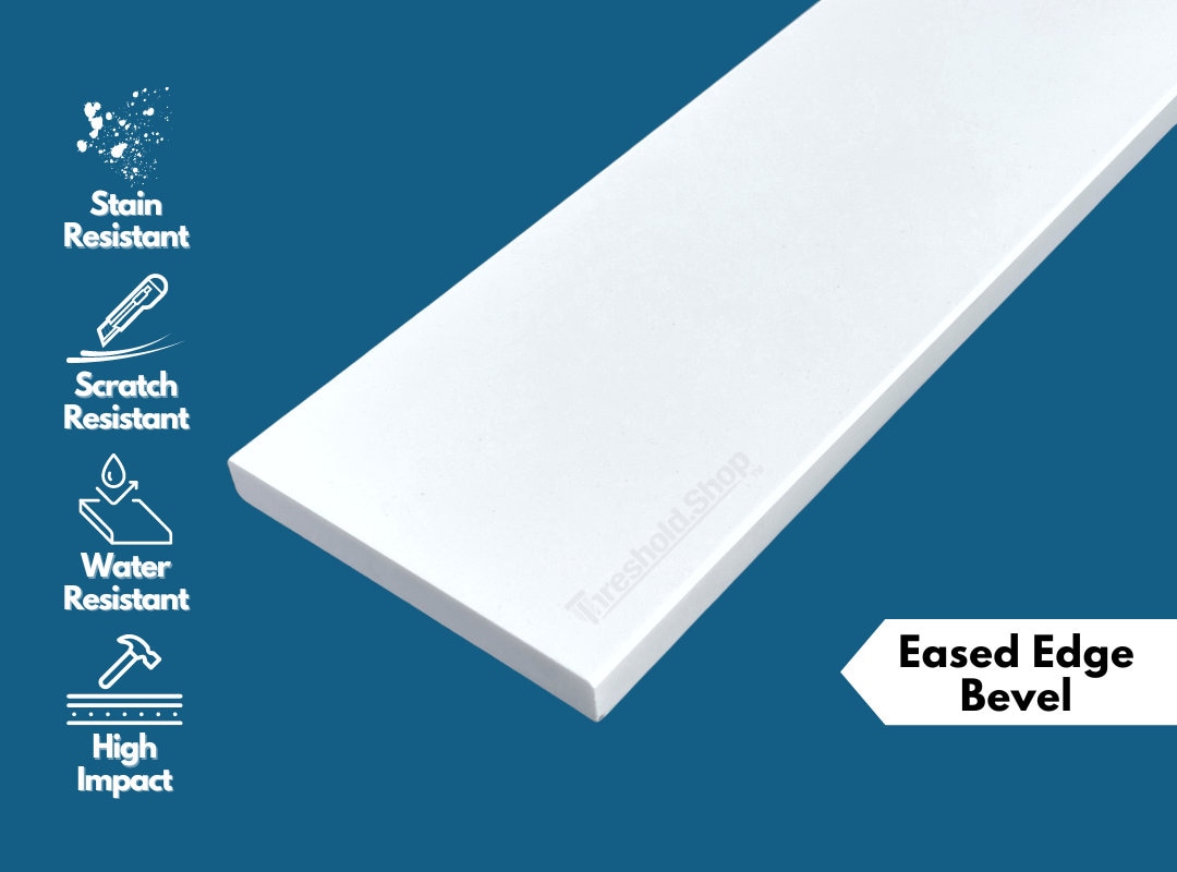 Pure White Engineered Marble Threshold for Etsy