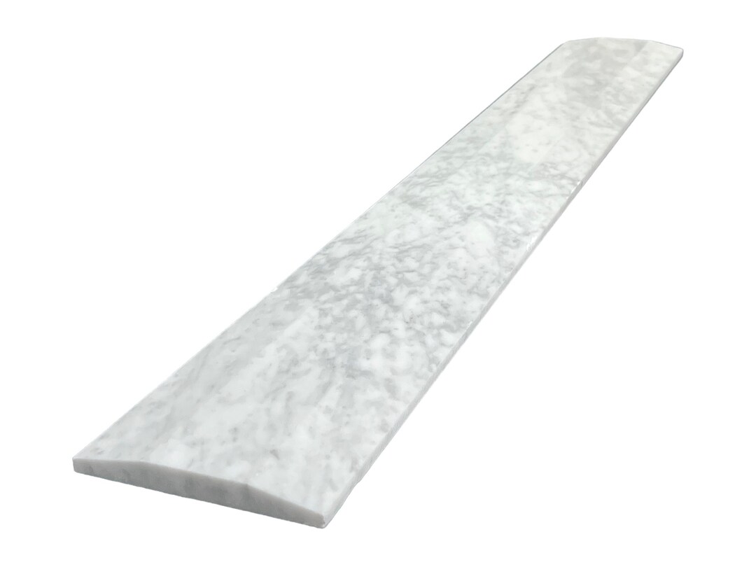 Double Hollywood White Carrara Marble Threshold for Floor Transitions ...