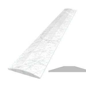 Double Hollywood White Carrara Marble Threshold for Floor Transitions | Custom Cut Lenght