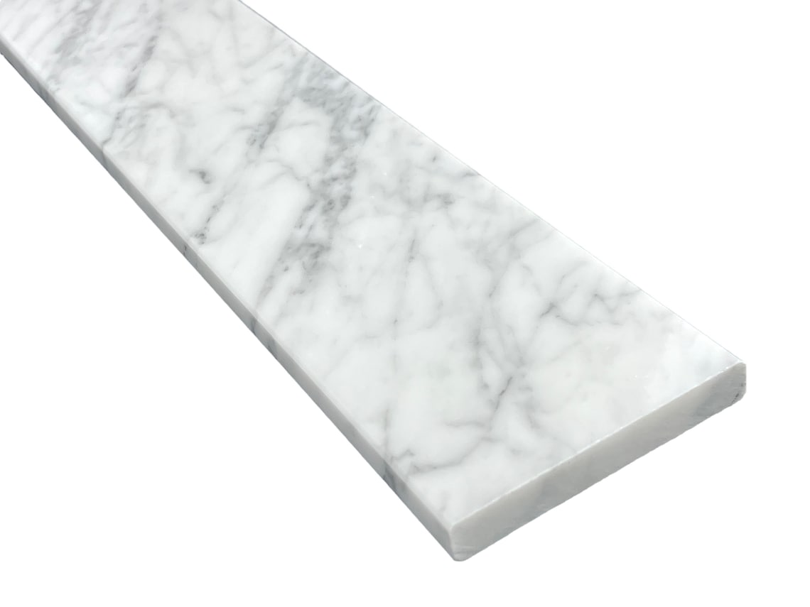 60 Inch Italian White Carrara Marble Shower Curb Top Custom Etsy
