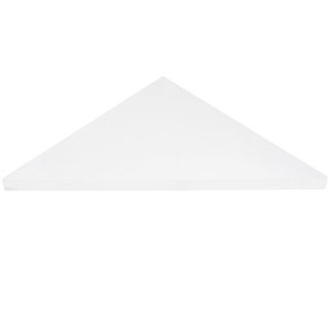 May include: A white triangular shelf, perfect for displaying small items or adding a modern touch to your home decor.