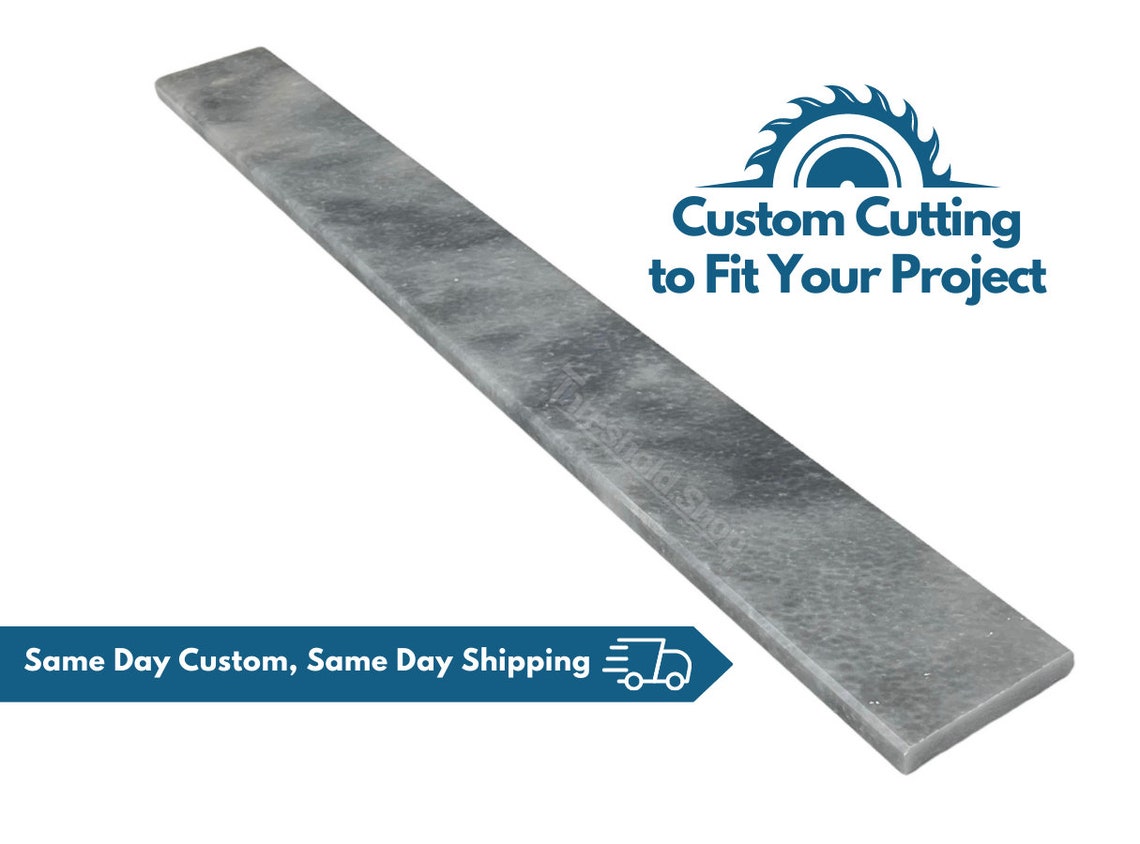 Bardiglio Gray Marble Threshold for Shower Curb, Window Sill, Floor