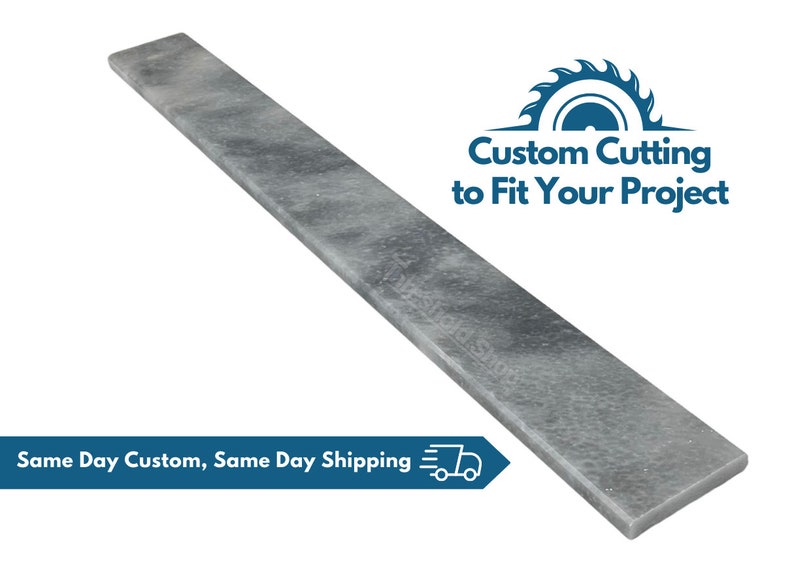 Bardiglio Gray Marble Threshold for Shower Curb, Window Sill, Floor Transitions, and Shelves