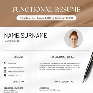ATS-vriendelijke CV-sjabloon ats, CV-sjabloon Executive Google Docs, MS Word Clean Professional ATS CV - cv-sjabloon