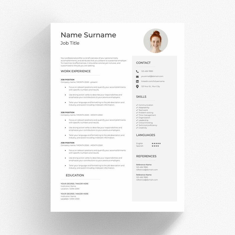 Minimalist Resume Template Google Docs Modern Resume Template Word